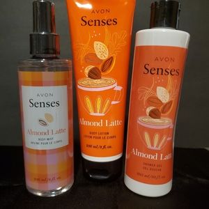 NEW Avon 3pc Almond Latte bath and body set